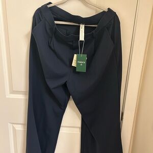 HALARA Deep Navy High-Rise Wide Leg Pants